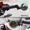 Fit Ducati Panigale Reborn CNC Bar End Mirrors Round Folding Set - MC Motoparts