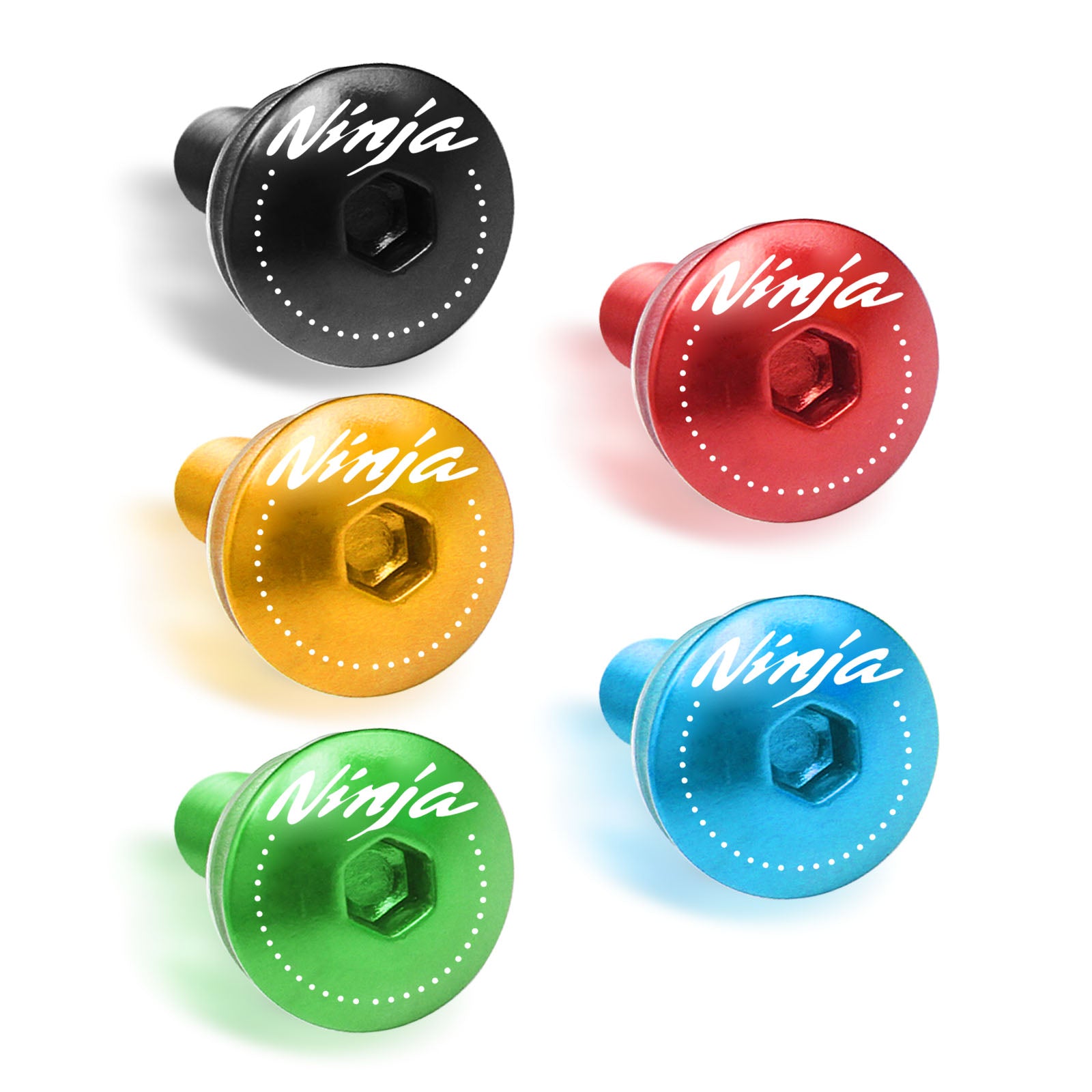 Fit Kawasaki Ninja Engraved Logo Windshield Bolts | MC Motoparts