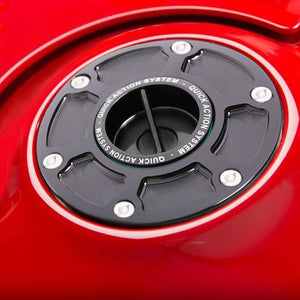 Install of Ducati multistrada 950 Logo Engraved Keyless Fuel Cap - MC Motoparts