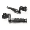 Fits Yamaha YZF R1 R3 R6 R25 R125 R-FIGHT 25mm Adjustable Front Black Foot Pegs - MC Motoparts
