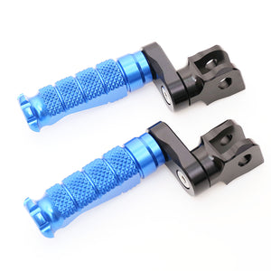 Fit Buell 1125R S1 S3 X1 XV12R RFIGHT 25mm Multi-step Front Blue Foot Pegs - MC Motoparts