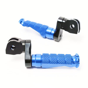 Fits Yamaha YZF R1 R3 R6 R25 R125 R-FIGHT 25mm Adjustable Front Blue Foot Pegs - MC Motoparts