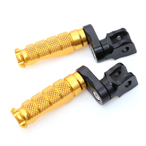 Fit Buell 1125R S1 S3 X1 XV12R RFIGHT 25mm Multi-step Front Gold Foot Pegs - MC Motoparts