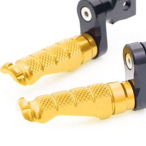 Fit BMW S1000R S1000RR R1200GS RFIGHT 25mm Extension Front Gold Foot Pegs - MC Motoparts