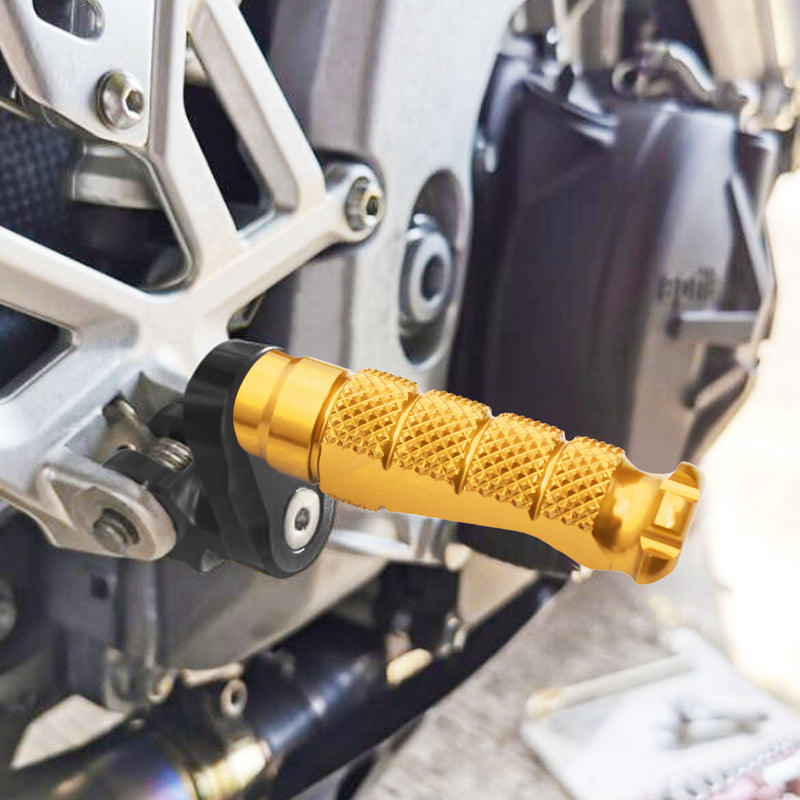 Fit Ducati Multistrada 1200 1000 RFIGHT 25mm Multi-step Front Gold Foot Pegs - MC Motoparts