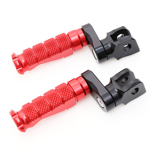 Fit Buell 1125R S1 S3 X1 XV12R RFIGHT 25mm Multi-step Front Red Foot Pegs - MC Motoparts