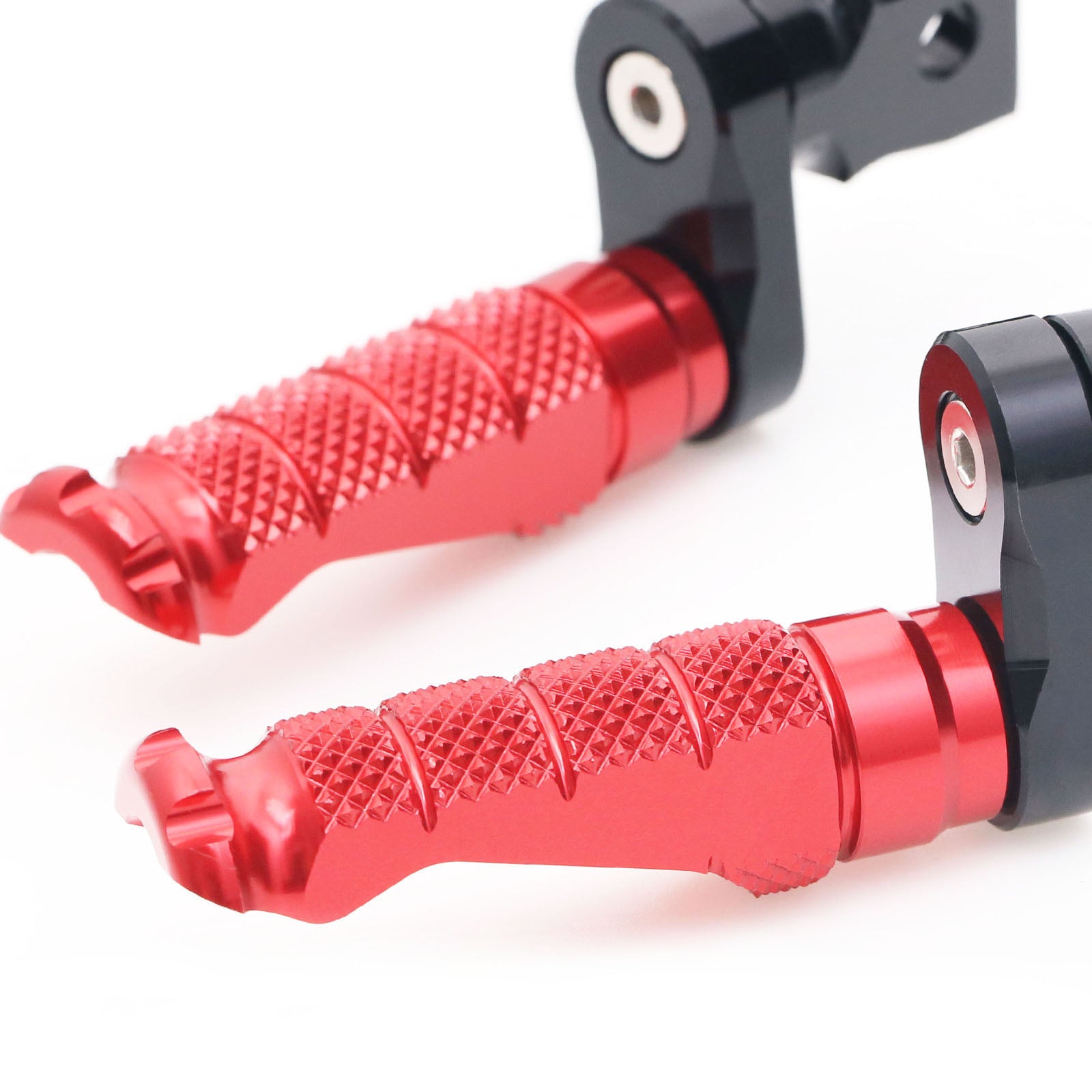 Fit Kawasaki GTR1400 Versys 1000 650 RFIGHT 25mm Extension Front Red Foot Pegs - MC Motoparts