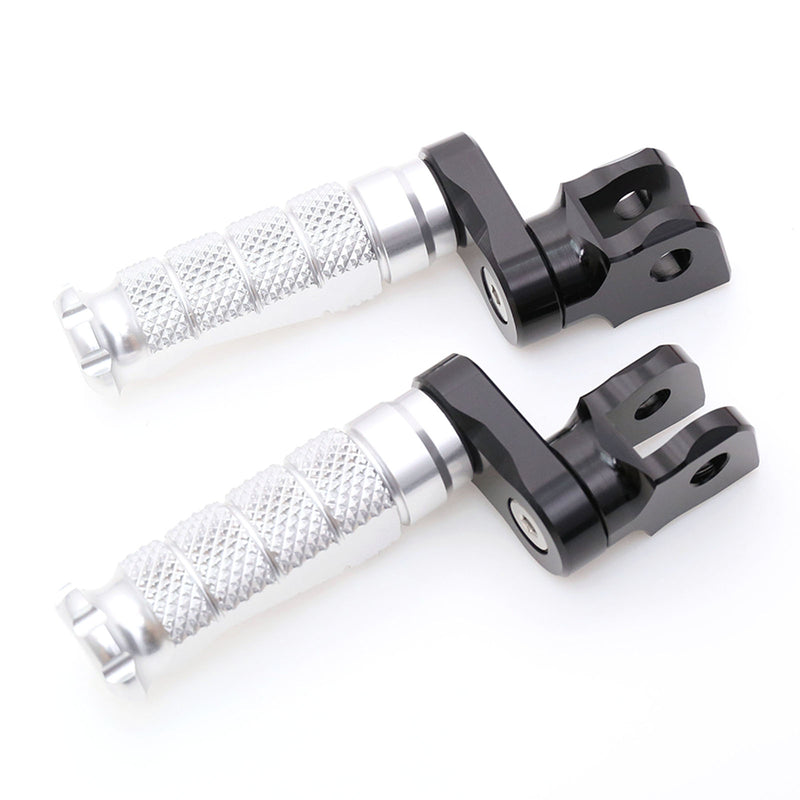 Fit Ducati 749 996 1098 1198 Diavel RFIGHT 25mm Extension Front Silver Foot Pegs - MC Motoparts