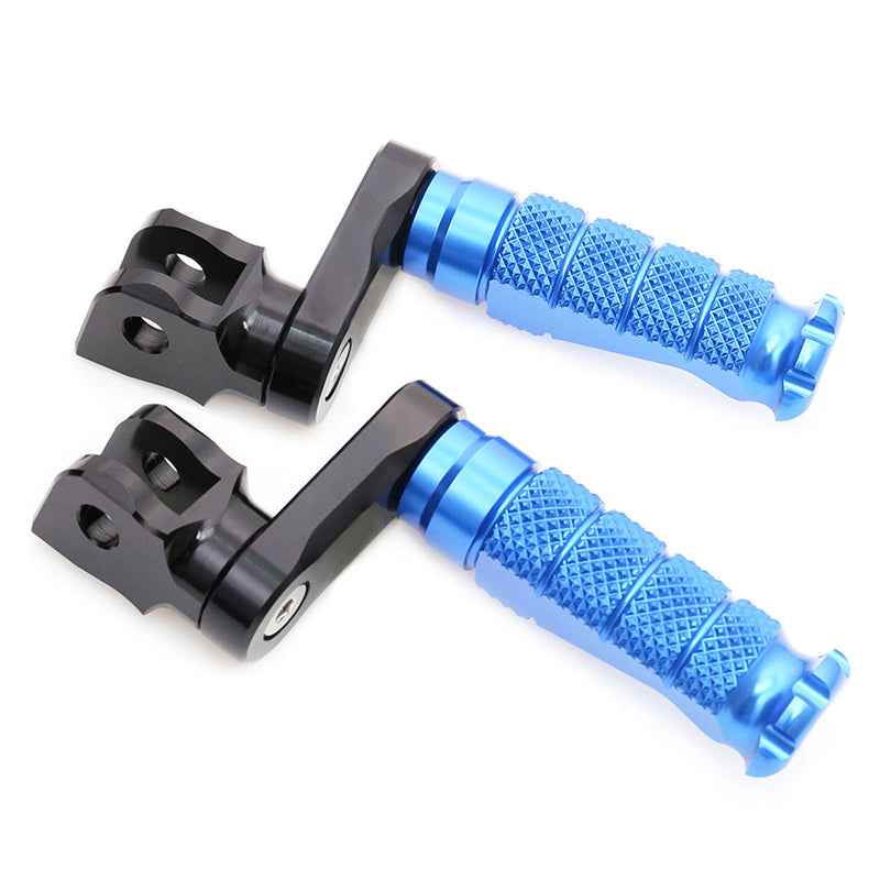 Fit Buell 1125R S1 S3 X1 XV12R RFIGHT 40mm Multi-step Front Blue Foot Pegs - MC Motoparts