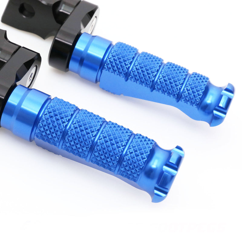 Fit BMW S1000R S1000RR R1200GS RFIGHT 40mm Extension Front Blue Foot Pegs - MC Motoparts