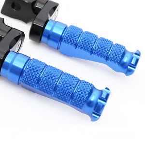 Fit Ducati 1199 1299 Panigale RFIGHT 40mm Adjustable Front Blue Foot Pegs - MC Motoparts