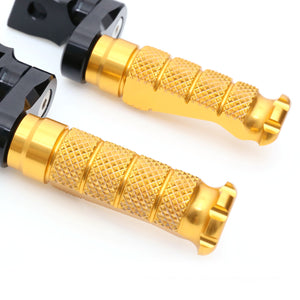 Fit Harley Davidson Softail Dyna RFIGHT 40mm Lowering Front Gold Foot Pegs - MC Motoparts