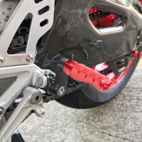 Fit Ducati 1199 1299 Panigale RFIGHT 40mm Adjustable Front Red Foot Pegs - MC Motoparts