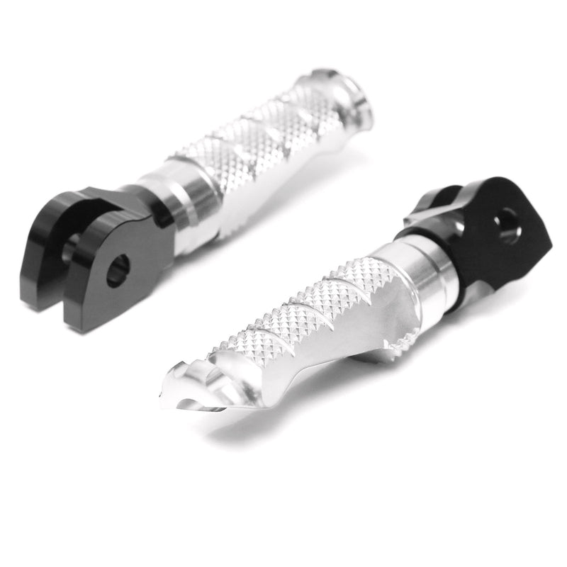 Fits Buell 1125R S1 S3 X1 XV12R RFIGHT Front Silver Foot Pegs - MC Motoparts