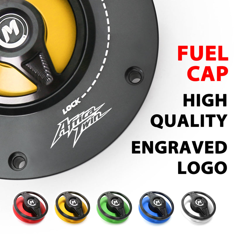 Gold fuel cap Fit Honda Africa Twin 2016-2020 REVO Logo Engraved Quick Release Fuel Cap