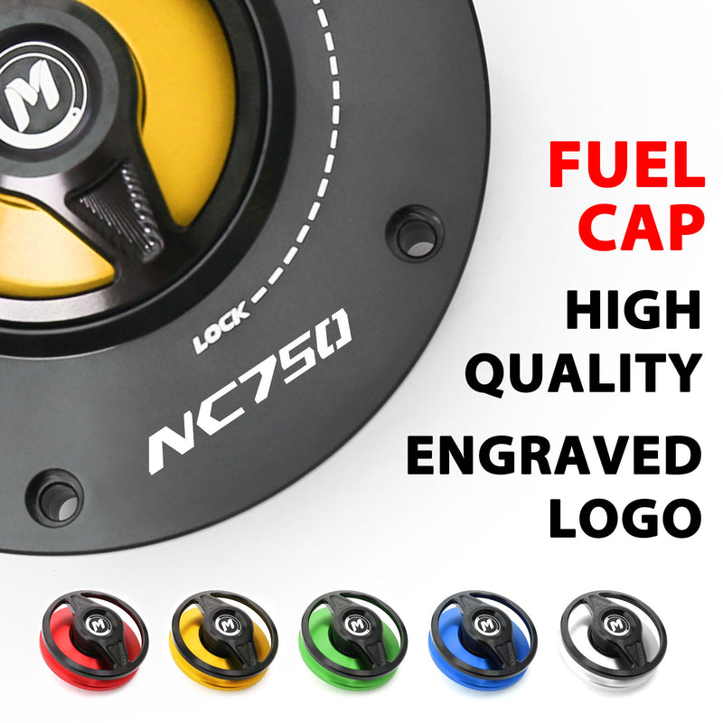 Gold fuel cap Fit Honda NC750 2015-2020 REVO Logo Engraved Quick Release Fuel Cap