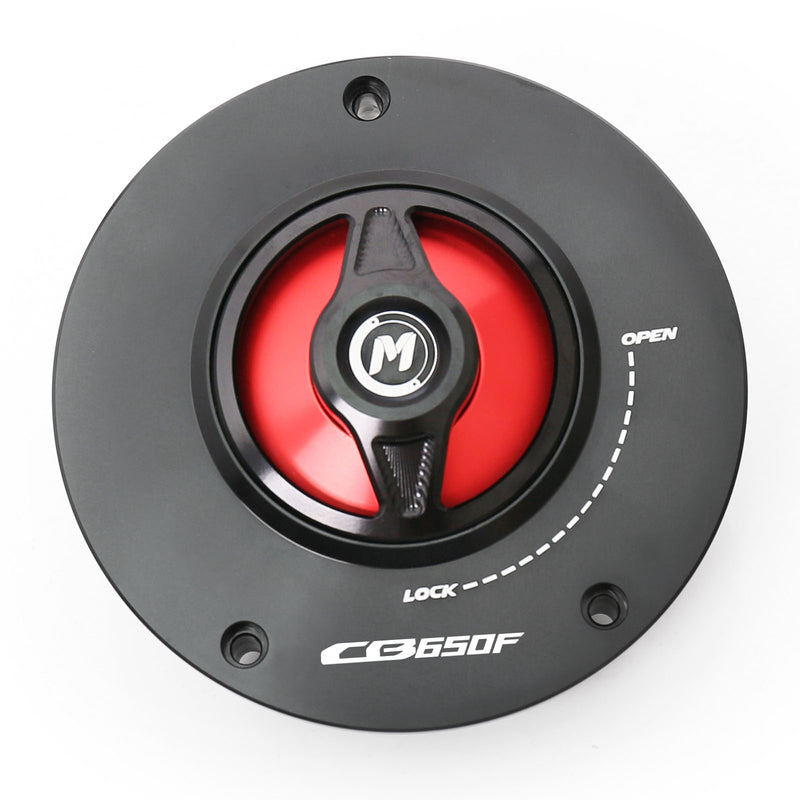 Red fuel cap Fit Honda CB650F 2015-2020 REVO Logo Engraved Quick Release Fuel Cap