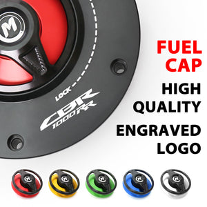 Red fuel cap Fit Honda CBR1000RR Fireblade 14-21 REVO Logo Engraved Quick Release Fuel Cap