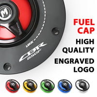 Red fuel cap Fit Honda CBR650F 2014-2020 REVO Logo Engraved Quick Release Fuel Cap