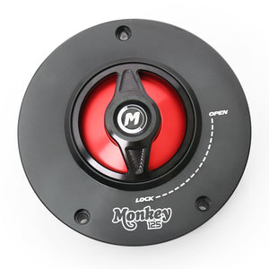 Red fuel cap Fit Honda Monkey 125 2018-2022 REVO Logo Engraved Quick Release Fuel Cap