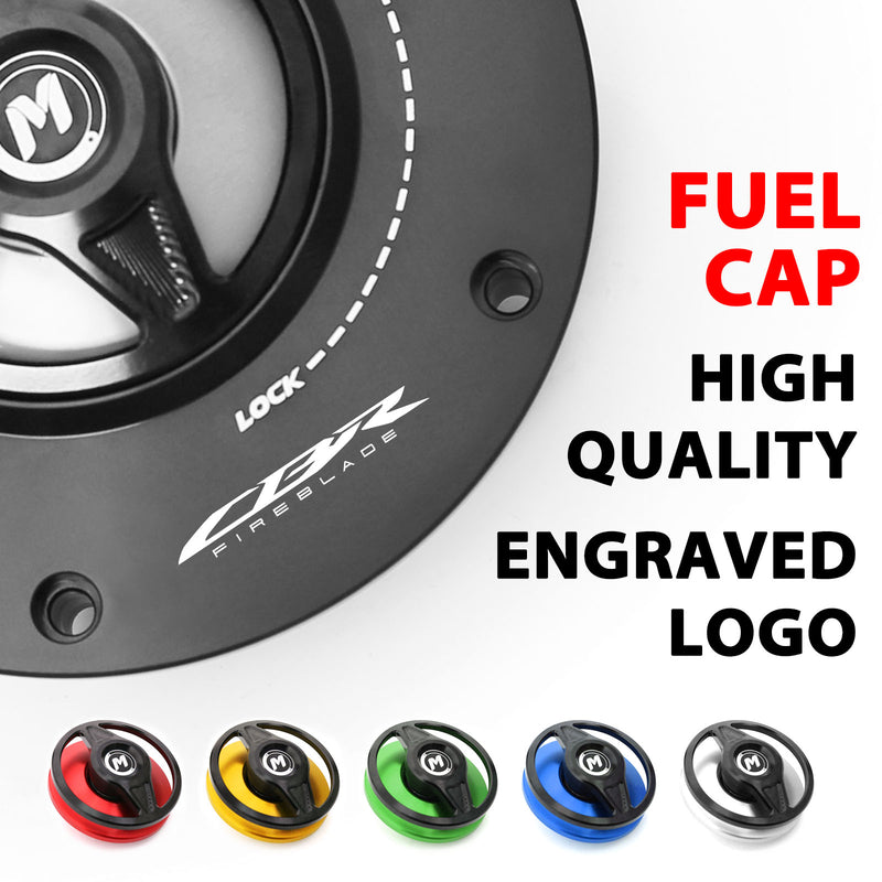 Silver fuel cap Fit Honda CBR Fireblade CBR1000RR-R REVO Logo Engraved Quick Release Fuel Cap