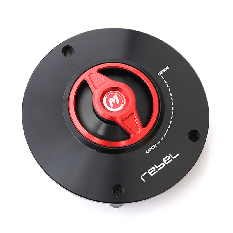 Red fuel cap Fit Honda CMX 300 500 Rebel 2017-2020 REVO Logo Engraved Quick Lock Fuel Cap