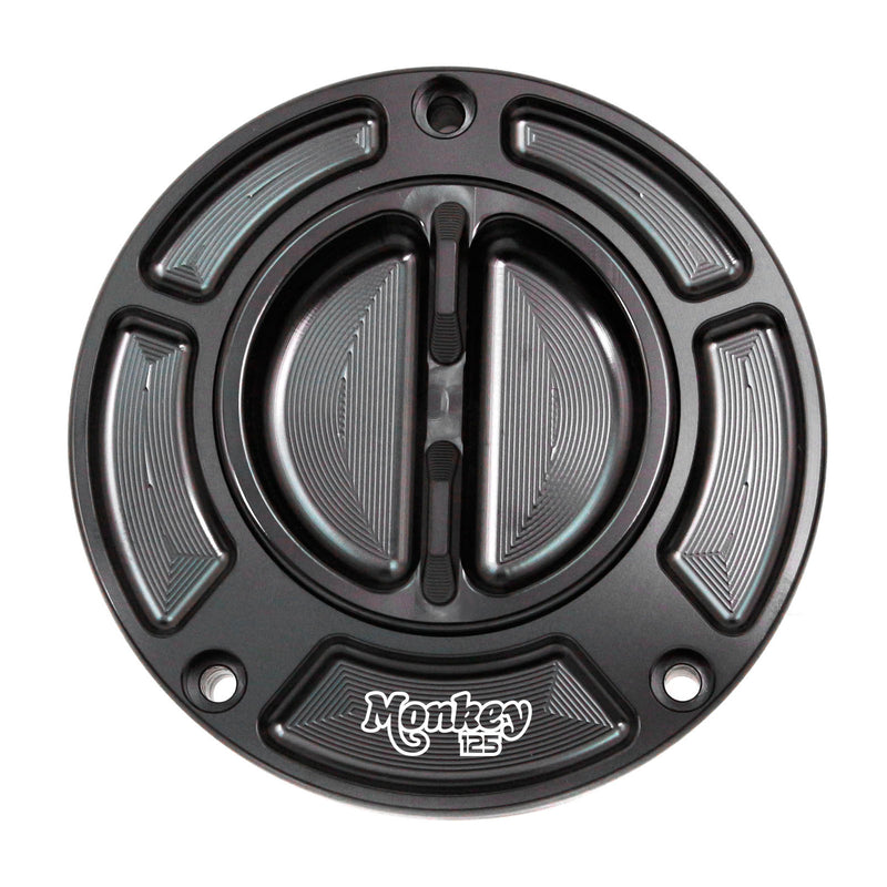 Black Fuel Cap Fit Honda Monkey 125 2018-2021 Logo Engraved Keyless Fuel Tank Cap - MC Motoparts