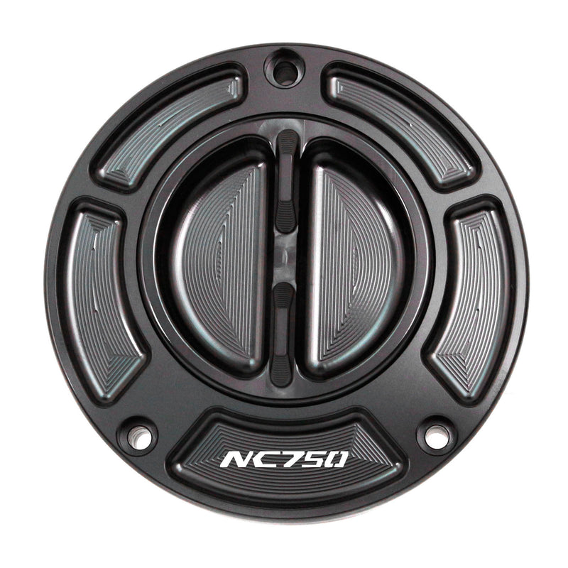Black Colored Fit Honda NC750 2015-2020 Logo Engraved Keyless Fuel Tank Cap - MC Motoparts