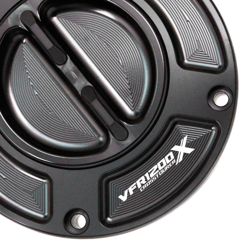 Details of Fit Honda VFR1200X CROSSTOURER Logo Engraved Keyless Fuel Tank Cap - MC Motoparts