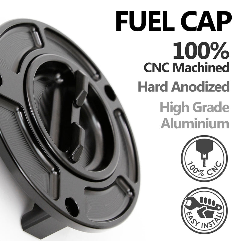 Details Fit Honda VFR800F 2014-2020 Logo Engraved Keyless Fuel Tank Cap - MC Motoparts