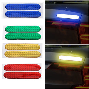 Safety Use Warning Short Reflective Strips Decal Stickers - MC Motoparts