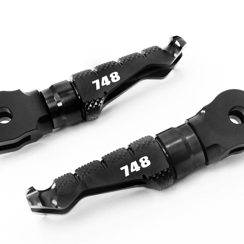 Ducati 748 engraved front rider Black Foot Pegs