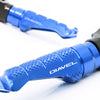 Ducati Diavel Carbon engraved front rider Blue Foot Pegs