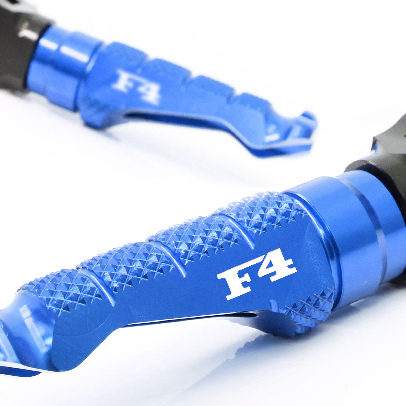 MV Agusta F4 1000 engraved front rider Blue Foot Pegs