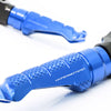 Ducati Hypermotard engraved front rider Blue Foot Pegs
