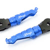 Fit Yamaha Virago XV 535 750 Engraved Logo R-FIGHT Front Blue Foot Pegs - MC Motoparts