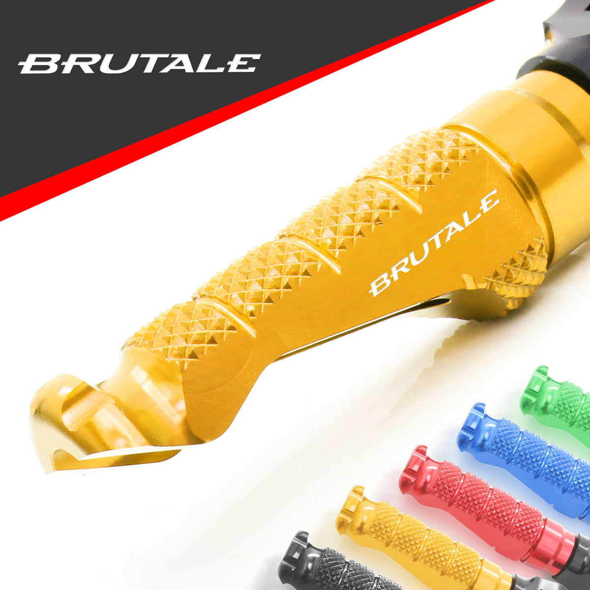 MV Agusta brutale engraved front rider Gold Foot Pegs