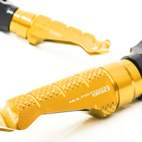 Ducati Multistrada 950 engraved front rider Gold Foot Pegs