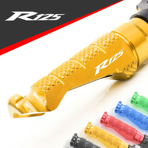 Yamaha YZF R125 08-13 engraved front rider Gold Foot Pegs
