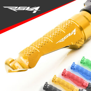 Aprilia RSV4 engraved front rider Gold Foot Pegs