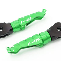 BMW F650GS engraved front rider foot pegs