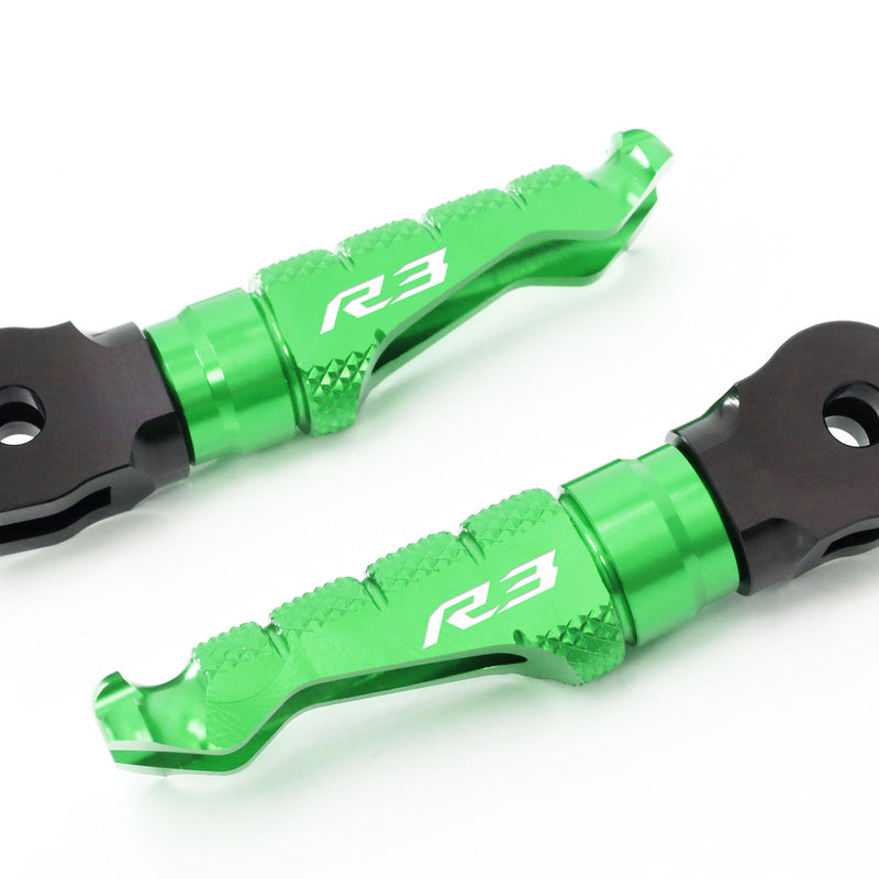 Yamaha YZF R3 15-20 engraved front rider foot pegs