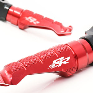 BMW engraved front rider Red Foot Pegs