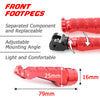 Yamaha YZF R1 R1M R1S engraved front rider Red Foot Pegs