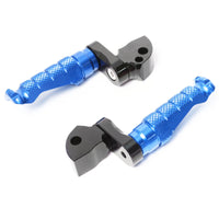 Fits Harley Davidson Sportster 883 Iron Dyna 25mm Adjustable Rear R-FIGHT Blue Foot Pegs