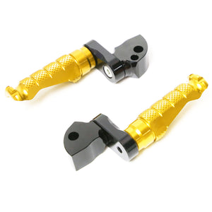 Fits Harley Davidson Sportster 883 Iron Dyna 25mm Adjustable Rear R-FIGHT Gold Foot Pegs