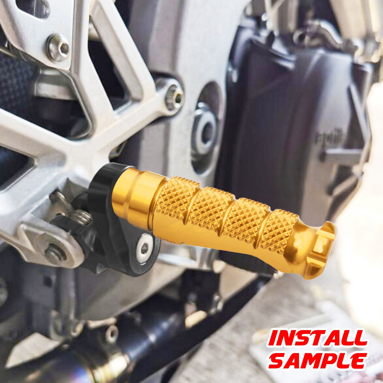 Fits Triumph Speed Four Speed Triple 25mm Adjustable Rear R-FIGHT Gold Foot Pegs