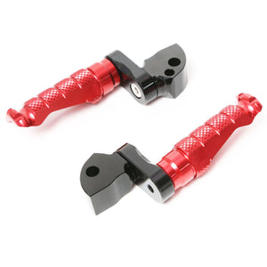 Fits Harley Davidson Sportster 883 Iron Dyna 25mm Adjustable Rear R-FIGHT Red Foot Pegs