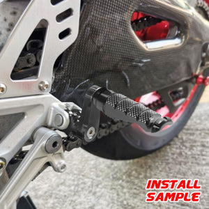 Fits Ducati Scrambler SportTouring 40mm Adjustable Rear R-FIGHT Black Foot Pegs