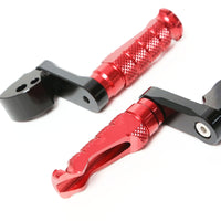 Fits Suzuki GSF650 GSF1200 40mm Extension Rear R-FIGHT Red Foot Pegs